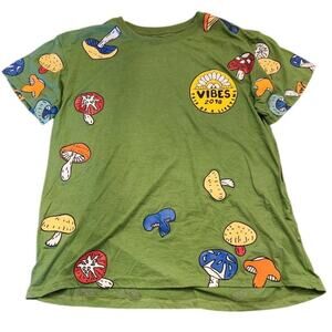 Fresh Laundry 2018 Vibes Trip Of A Lifetime Mushroom Print, Green, Size XL